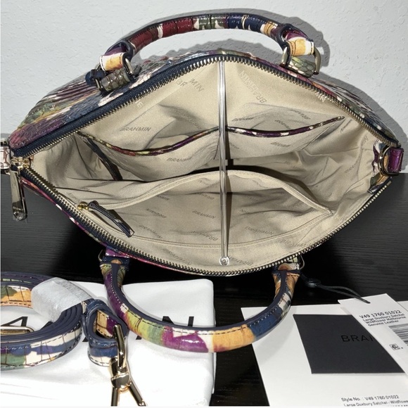 Brahmin Large Duxbury WILDFLOWER MELBOURNE Leather W/Eyes NWT - Picture 7 of 8